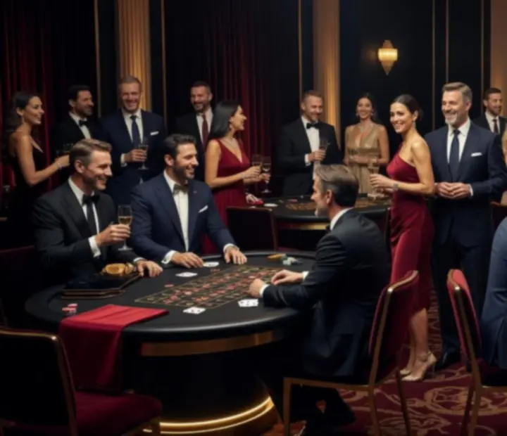 Luxusní casino-themed firemní gala večer s herními stoly Pragovix