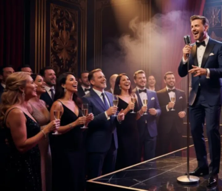 Taneční a hudební show na galavečeru