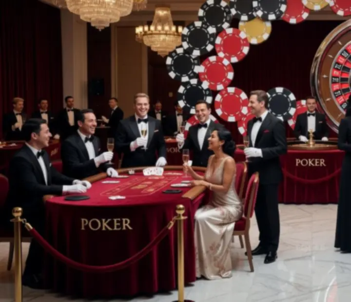 Luxusní casino event Pragovix s hosty a herními stoly