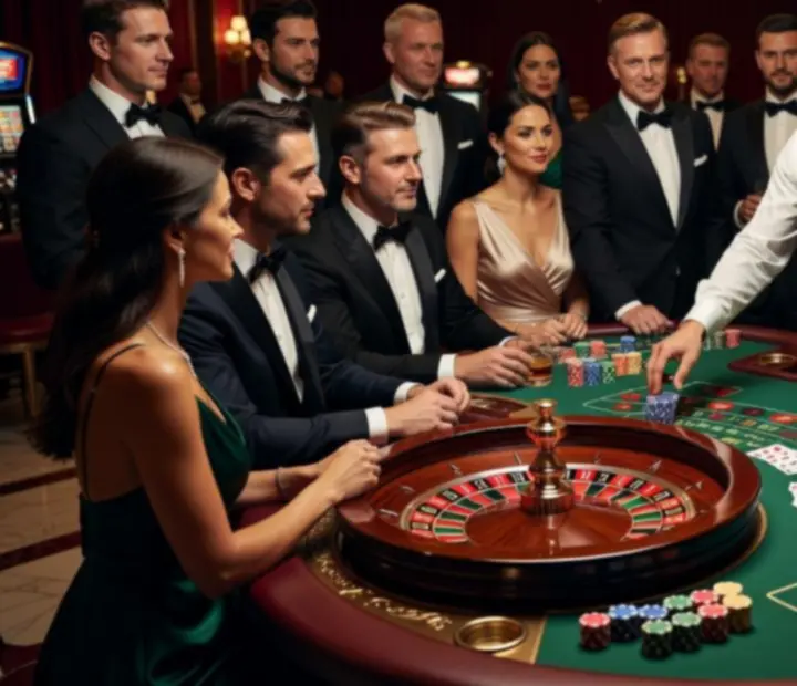 Profesionální herní stoly pro ruletu, blackjack a poker s krupiéry
